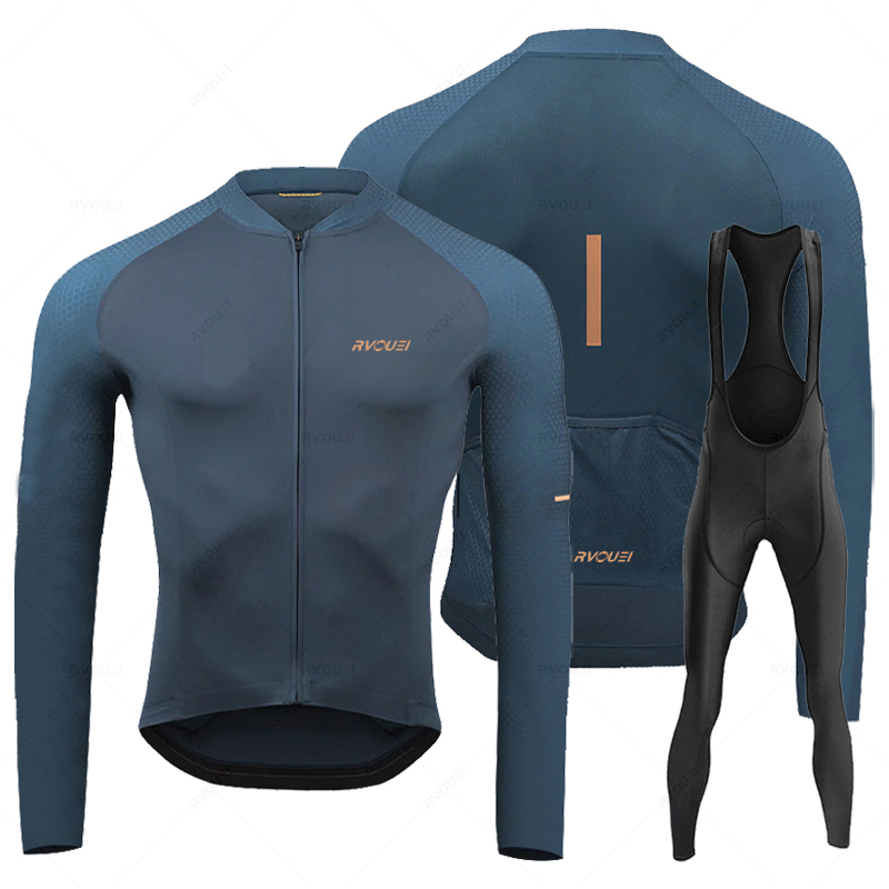 Cycling Gear Brands - Rvouei Breathable แขนยาวขี่จักรยาน JERSEY ชุดกางเกง Ropa