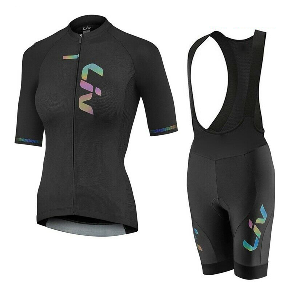 Cycling Gear Jersey - ชุดกางเกงขาสั้นสำหรับเสื้อเจอร์ซีย์นักปั่นชุดปั่นจักรยานเสือภูเขาแขนสั้น19D ผู้หญิงชุดปั่นจักรยานเสื้อสำหรับใส่ปั่นจักรยานเสื้อสำหรับผู้หญิง