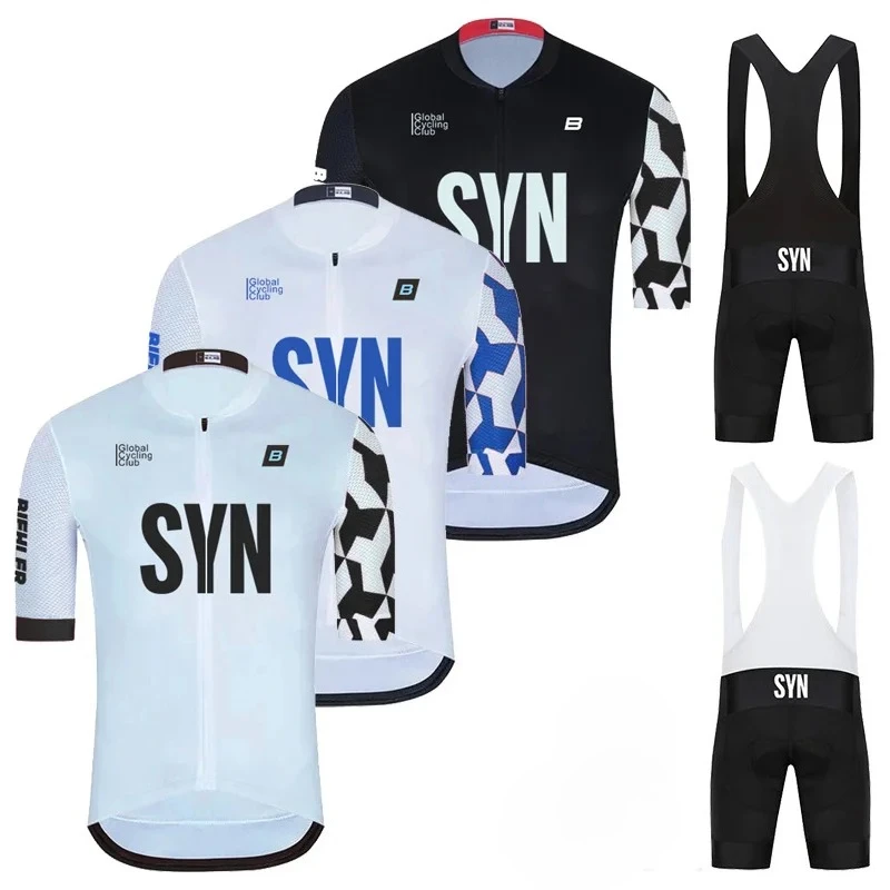 Cycling Gear Jersey - ชุดเสื้อเจอร์ซีย์แขนสั้นสำหรับปั่นจักรยานฤดูร้อนปี 2025 SYN ระบายอากาศได้ดี เหมาะสำหรับปั่นจักรยานเสือหมอบและเสือภูเขา ชุดสำหรับผู้ชาย